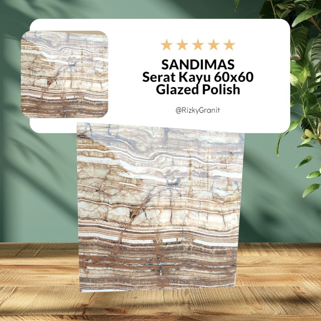 Granit SANDIMAS 60x60 Motif Elemen Granit Lantai (Glossy/Licin)