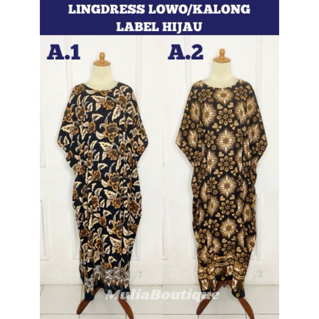 Longdress Lowo/Kalong Kencana Ungu | Model Kelelawar | Label Hijau | Kencana Ungu Asli