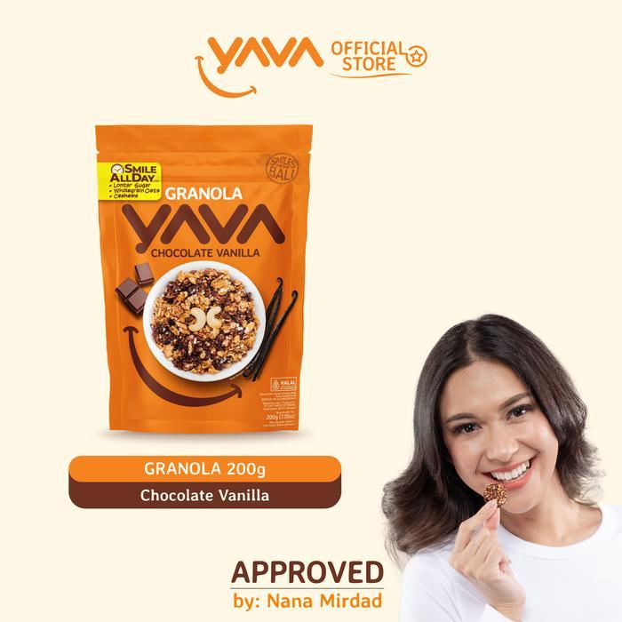 

[oddsolshop] pekanbaru/Yava Granola Chocolate Vanilla 200GR Kacang Oats Paduan Mede Coklat Vanila