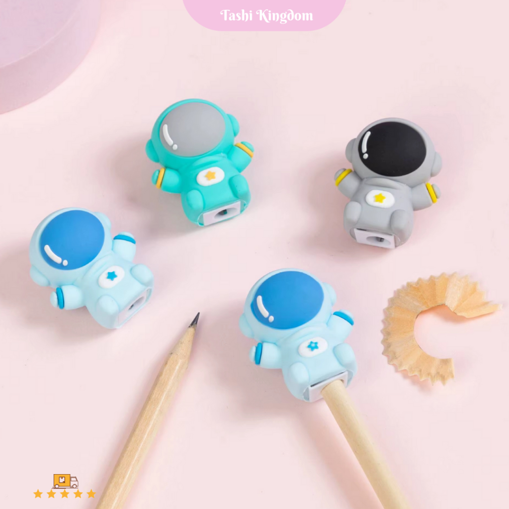 

(2 pcs) Rautan Pensil Putar Astronot Serutan pencil lucu stationary astronout rautan mini