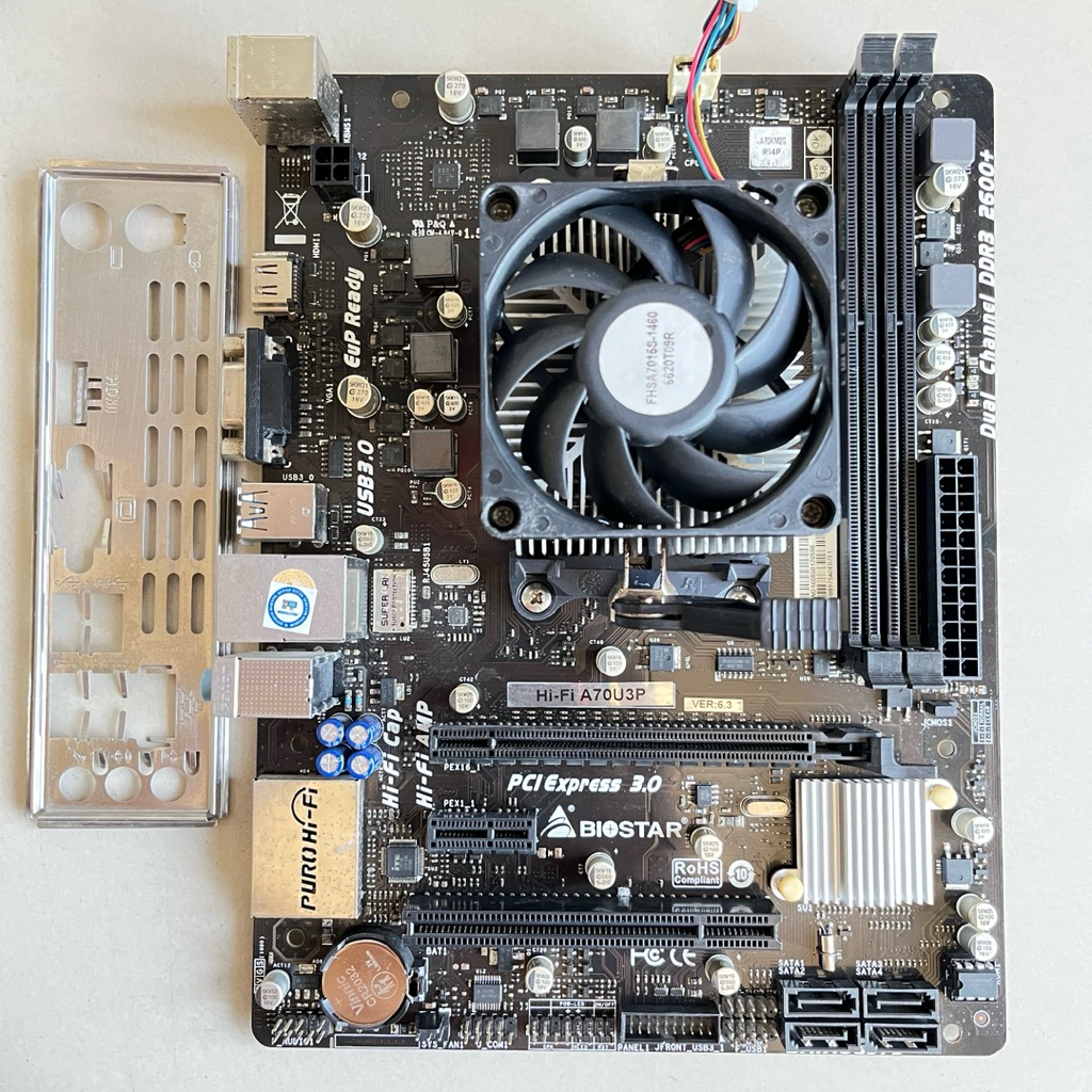 MOBO BIOSTAR FM2 + AMD A8-7500 RADEON R7 1GB 128BIT DDR3 DX12 SOCKET AMD