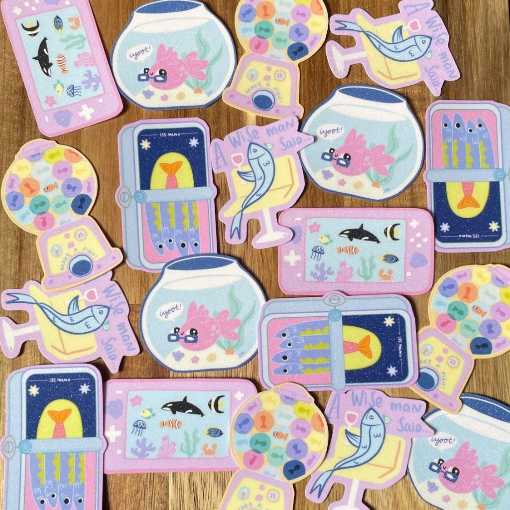 

[pelunasan] "do you wanna raise a fish" sticker pack