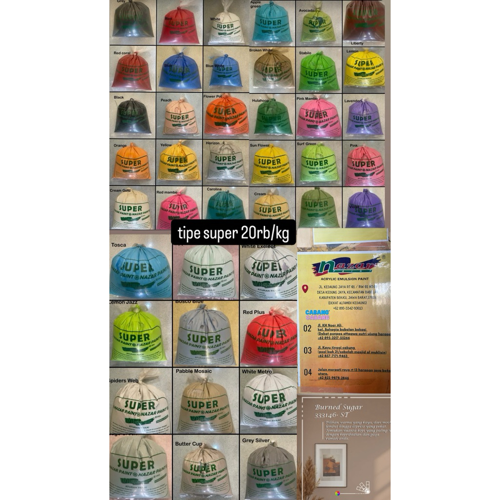 Cat Kiloan Nazar Paint - Tipe Super