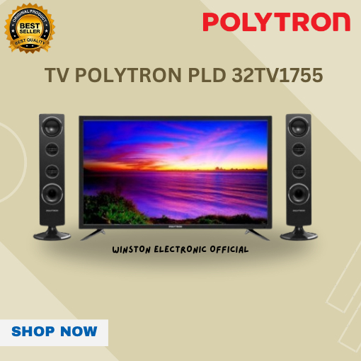 POLYTRON LED TV 32inch PLD 32TV1755/32TV1755/32-TV1755/BERGARANSI RESMI/100% ORIGINAL POLYTRON