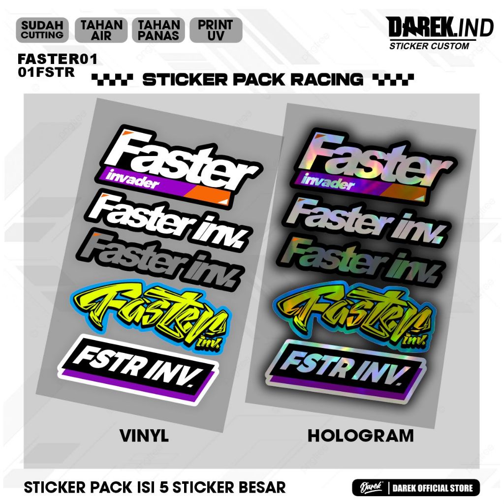 Sticker Racing Pack for Faster Inv Print Cutting UV