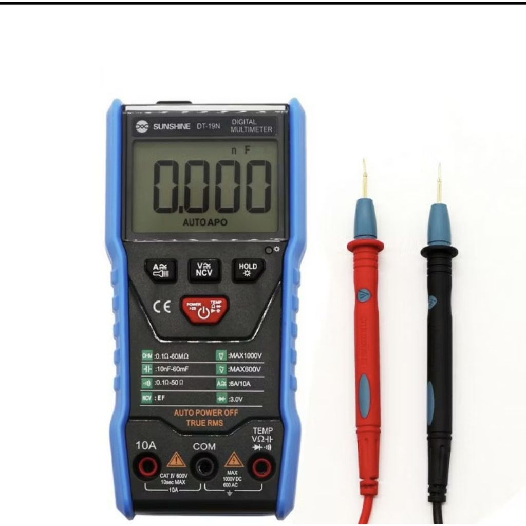 Multimeter Digital SUNSHINE DT-19N Bekas | Auto Power Off | NCV | True RMS