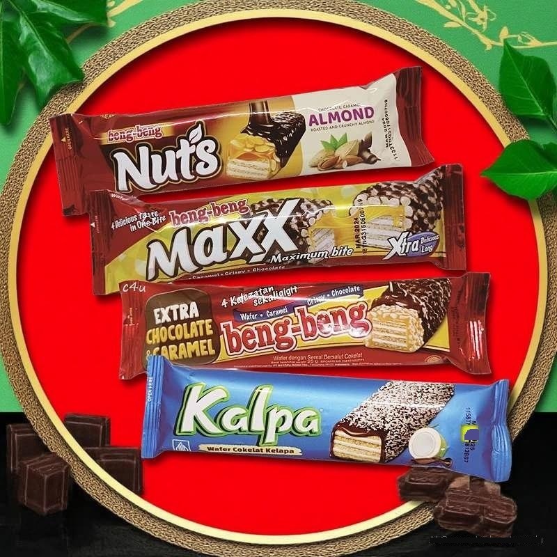 

Beng-Beng all varian 1 PCS beng Nuts Wafer Karamel Almond Beng Reguler Beng Maxx Kalpa