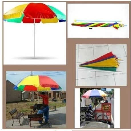 payung pantai / payung lapak / jualan/dagang / payung pelangi rainbow / payung tenda besar/ cafe / t