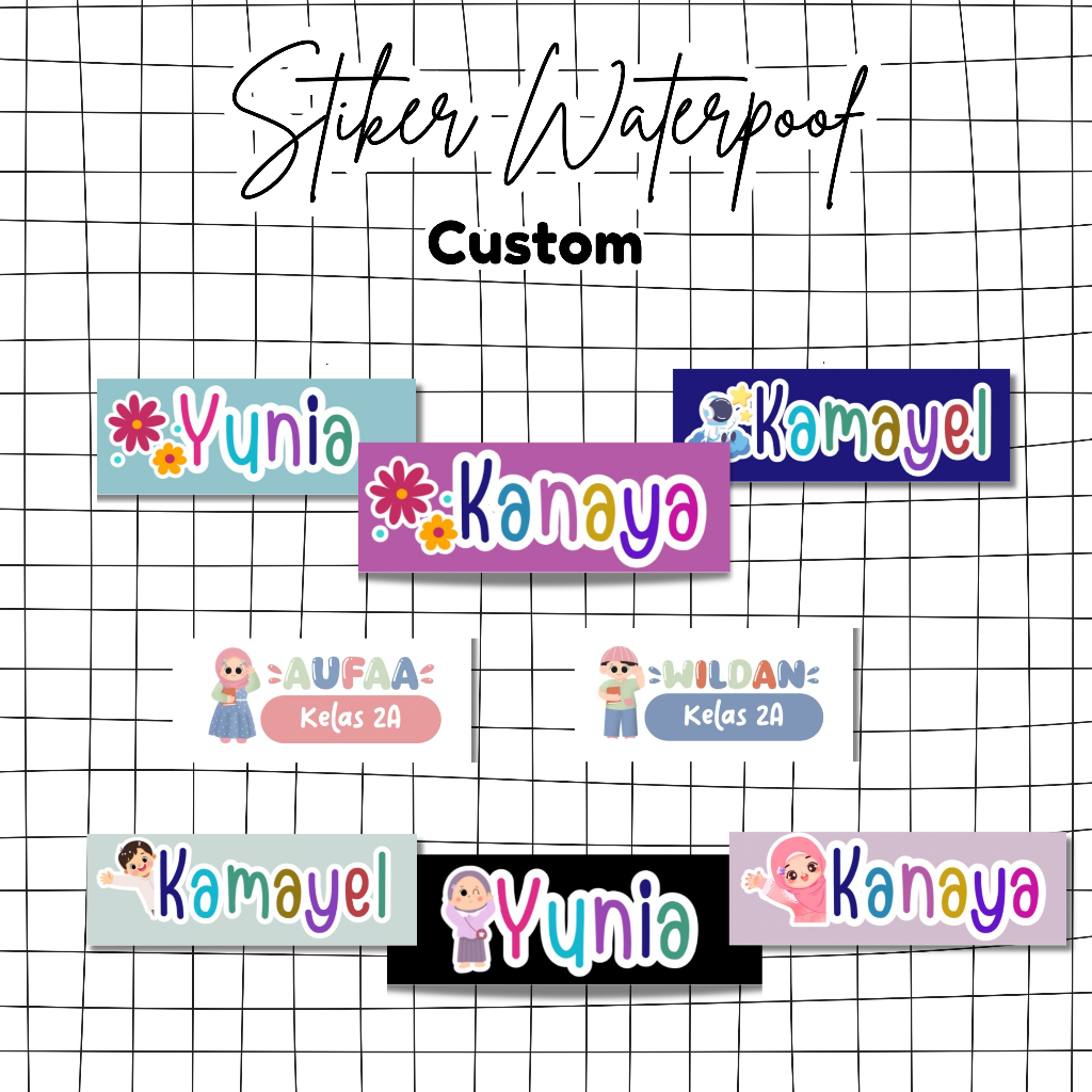 

STIKER WATERPROOF/ANTI AIR/ STIKER TUMBLER/STIKER TEMPAT PENSIL/STIKER ANTI AIR