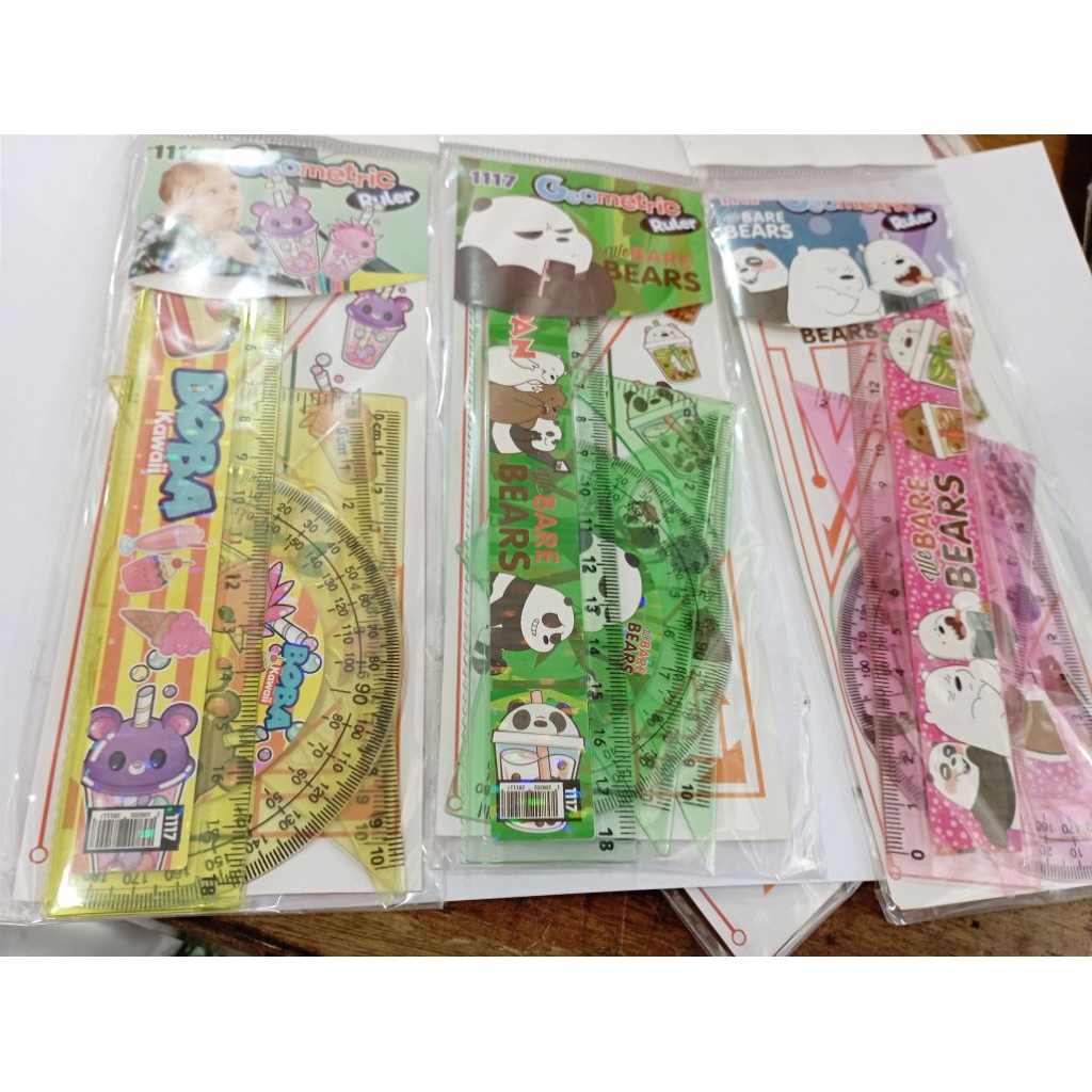 

Penggaris Set isi 4 pcs, Geometrik Ruler