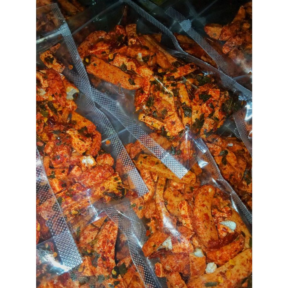 

Basreng 50 gram pedas original, kriuk gurih