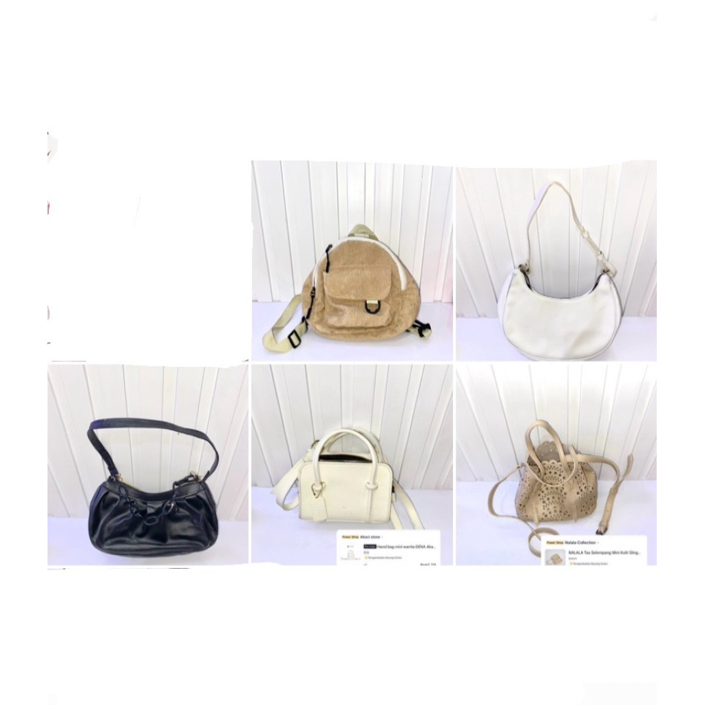 preloved tas ; sling bag, hand bag & mini backpack