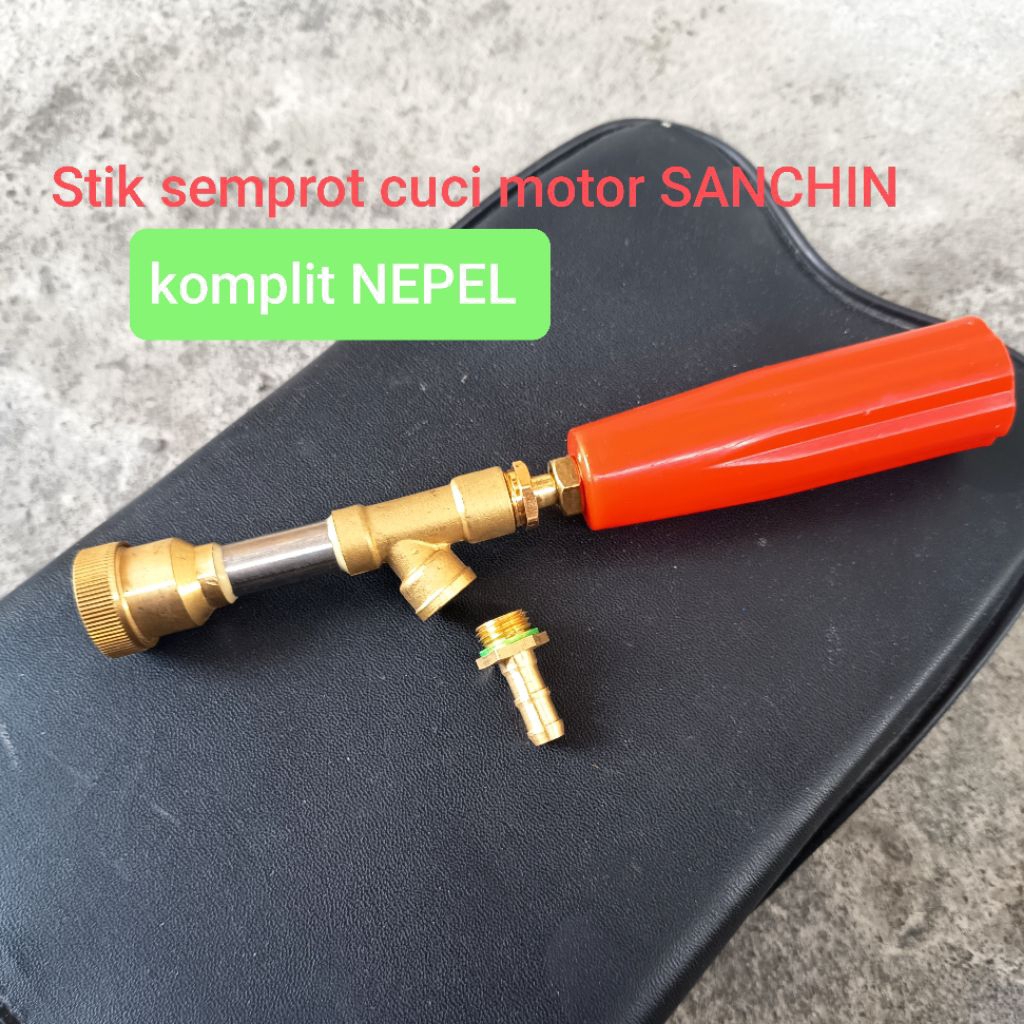 stick spray gun sanchin semprot cuci motor komplit nepel selang stik semprottan air pompa stim
