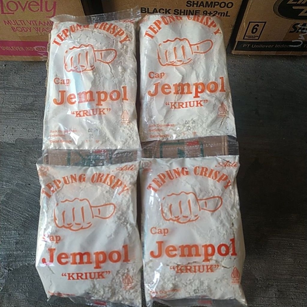 

Jempol kriuk 90g, isi 2sachet tepung krispy