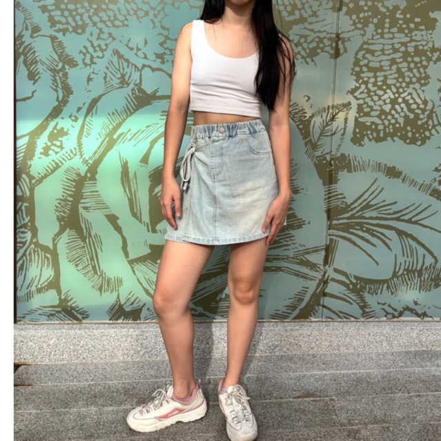Bow Tie Jeans Skort. Rok celana jins ikat pita. baju anak remaja perempuan cewek bagus murah baju da