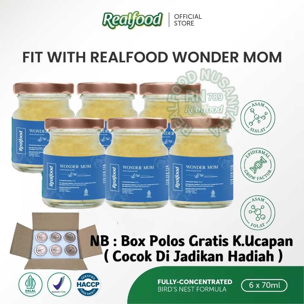 

Realfood Wonder Mom 6 Botol Box Polos ( Minuman Sarang Burung Walet ) RN789