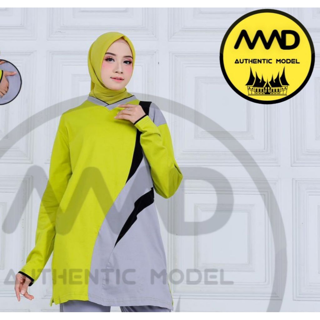 ATASAN OLAHRAGA WANITA TUNIK / ATASAN SENAM / KAOS WANITA TUNIK