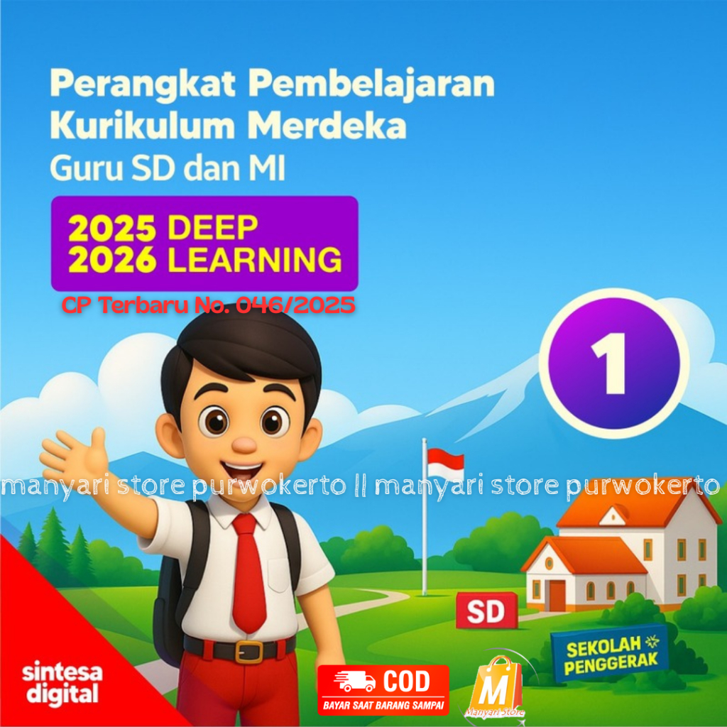 FLASHDISK DAN CD MODUL AJAR KUMER DEEP LEARNING CP TERBARU 046/2025 SD KELAS 1, ISI 2 SEMESTER LENGK
