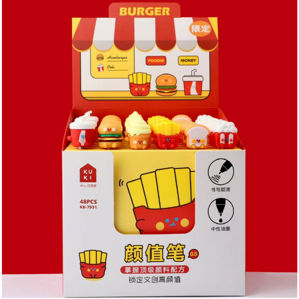 

(6PCS) PULPEN KUKI KK-7931 FOOD / BALLPEN / PENA