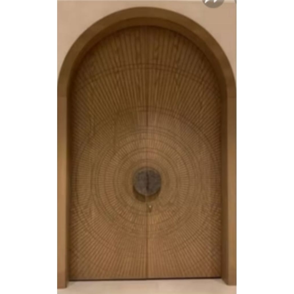 pesanan kusen pintu lengkung jati finishing milamin 3set