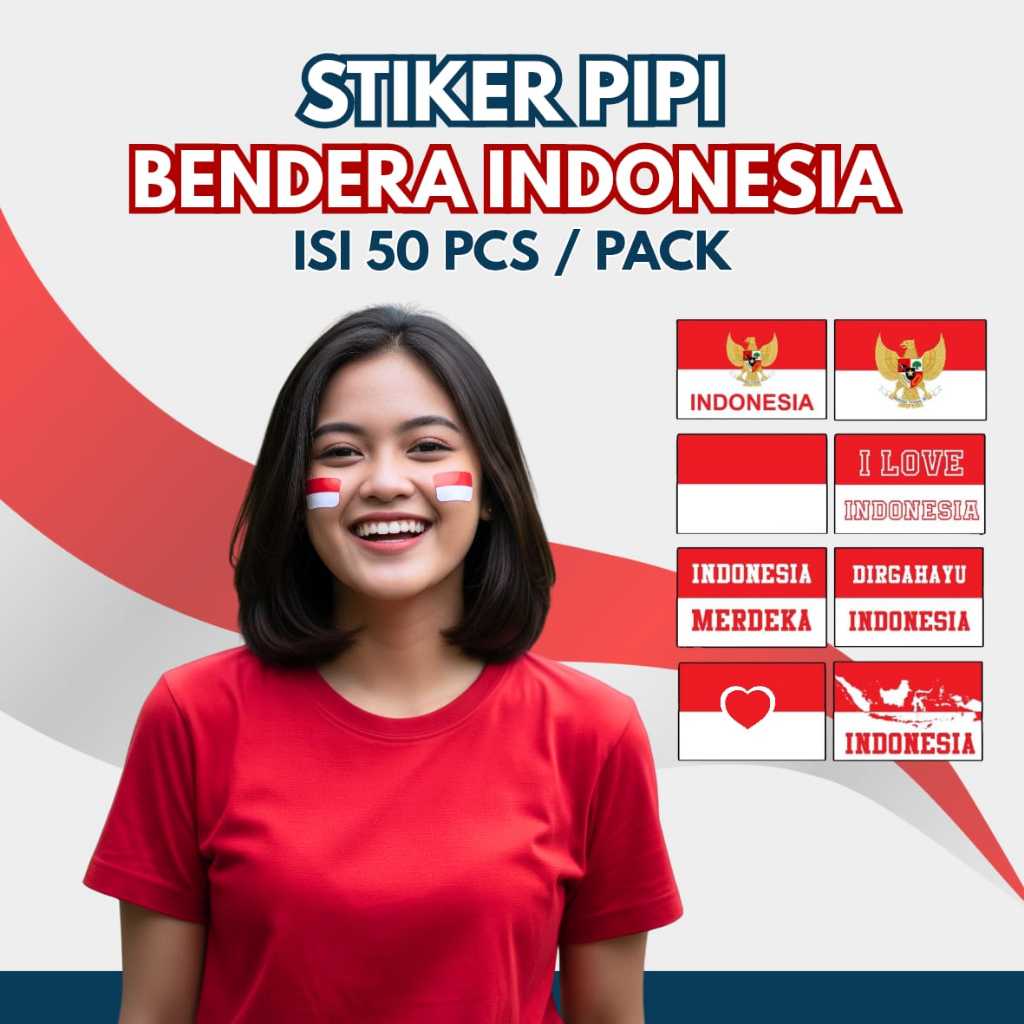 

STIKER/STICKER MERAH PUTIH UNTUK PIPI | STICKER BENDERA INDONESIA ISI 50PCS BAHAN CHROMO GLOSSY BERKUALITAS PREMIUM