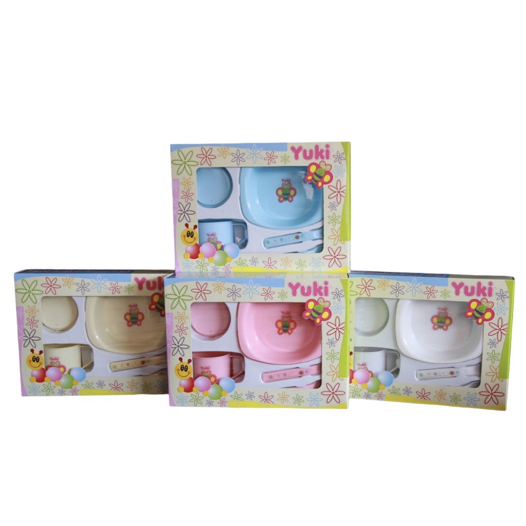 Yuki Feeding Set Piring / Mangkok Alat Makan Bayi