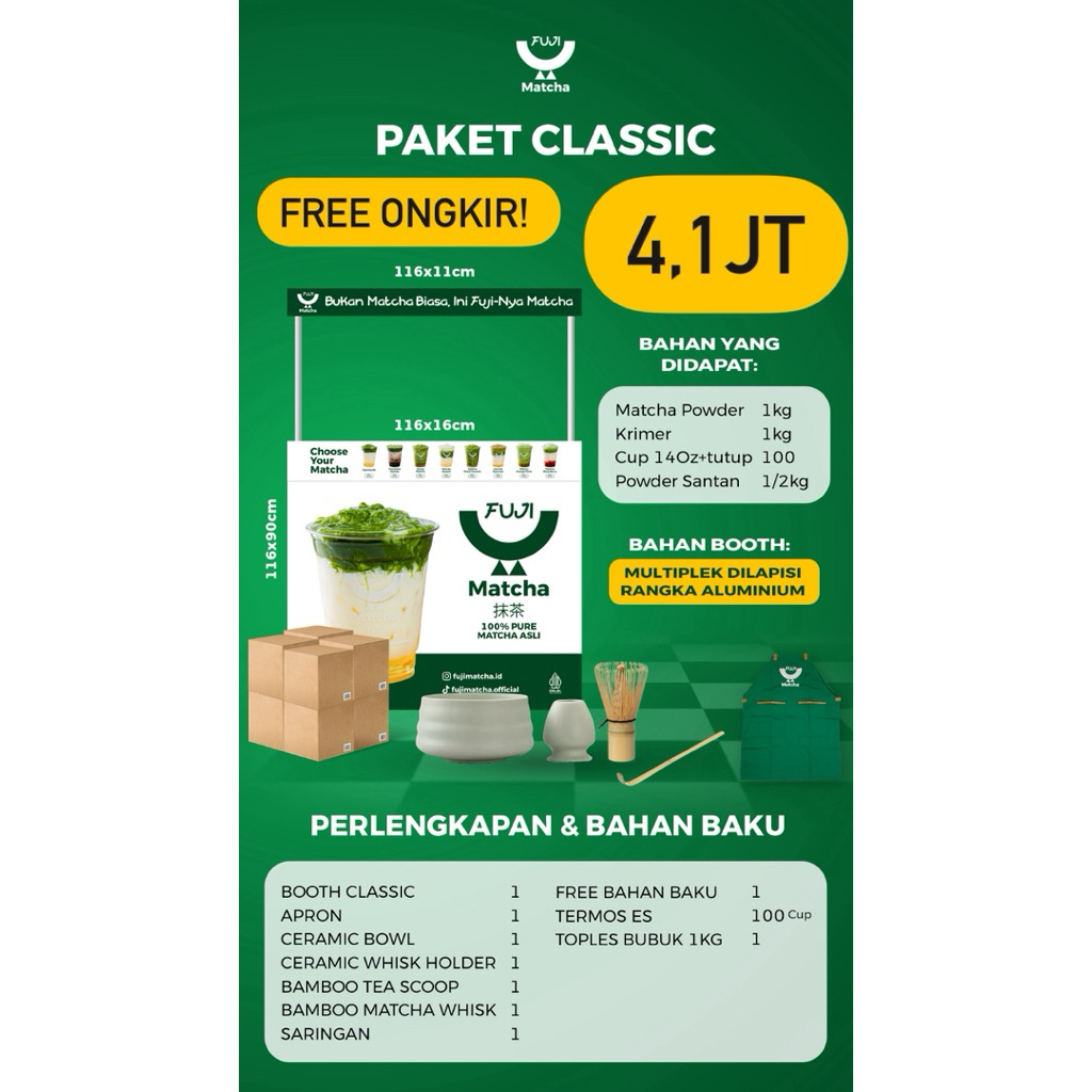 

Paket Franchise Murah Fuji Matcha, Lengkap dan Paling Laris