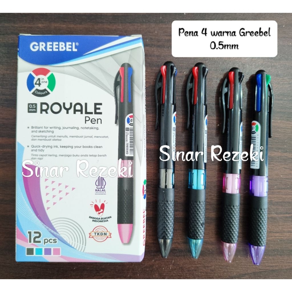 

1 buah!!Royale pen! Pena greebel 4 warna/pulpen greebel 4 warna/pulpen mekanik
