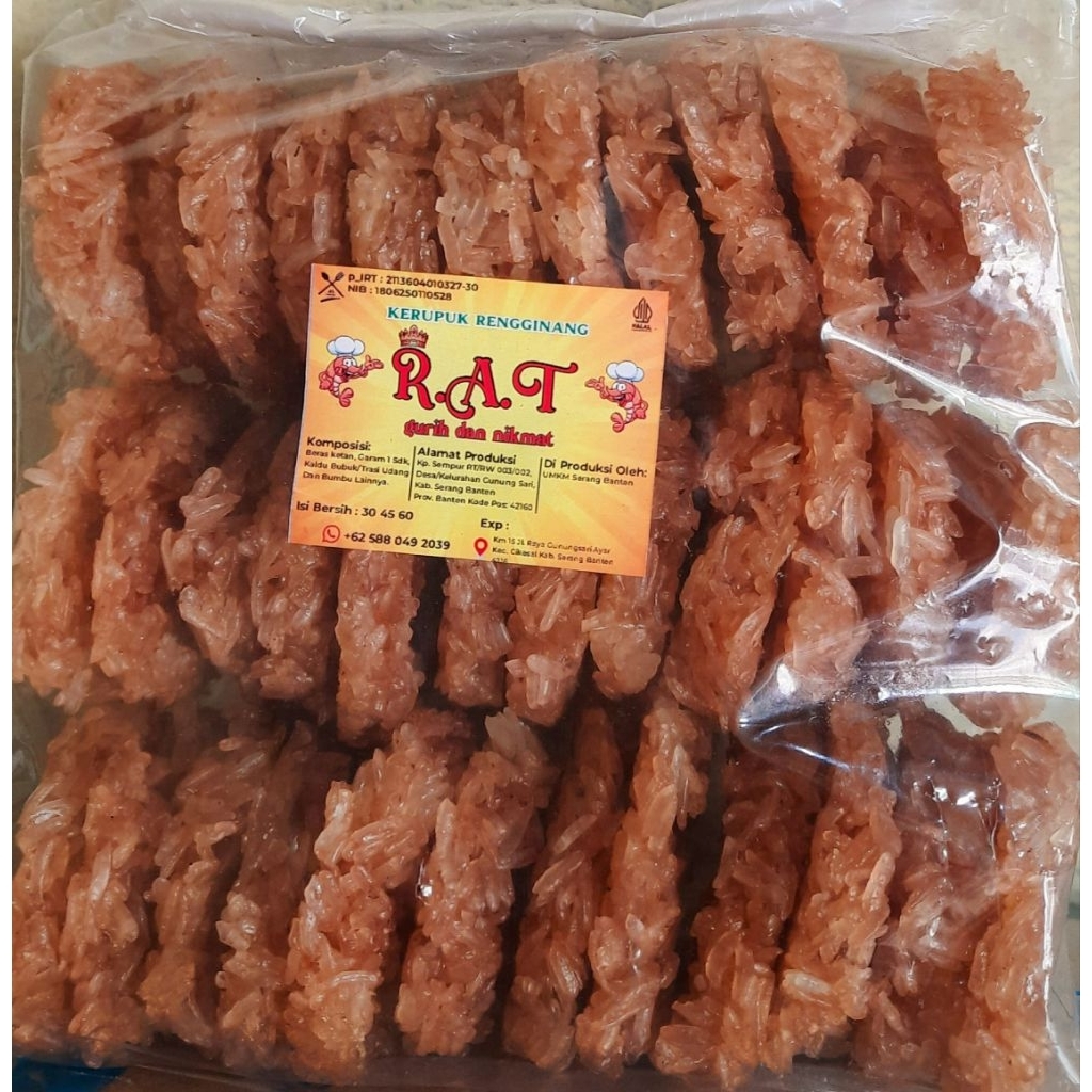 

rengginang isi 45 pcs beras ketan berat 500g