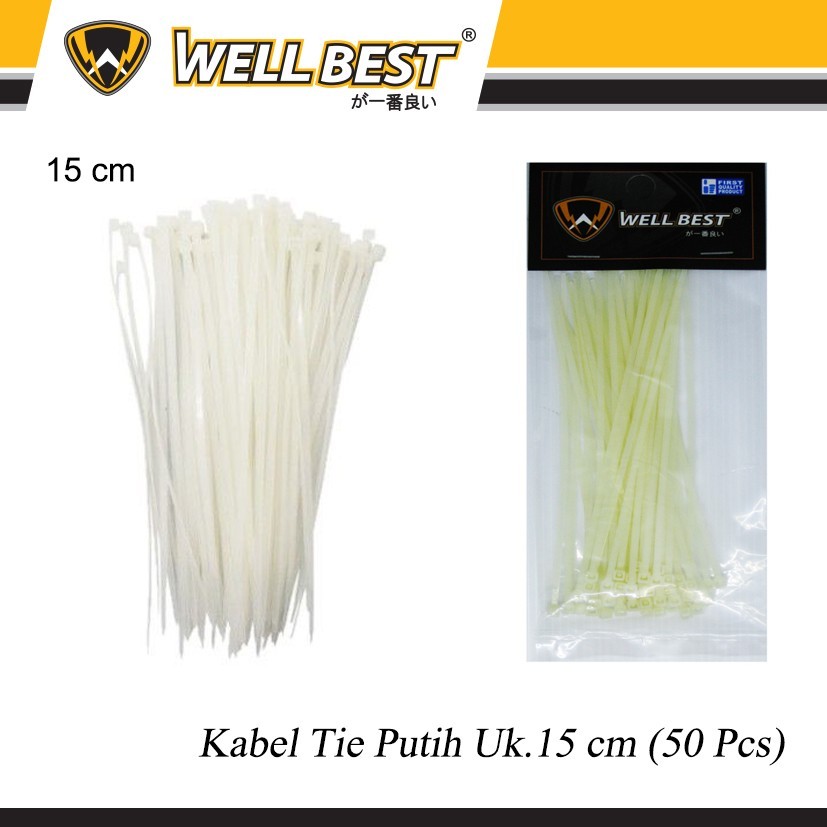 

Wellbest Kabel Tie Putih 15 cm (50 Pcs)