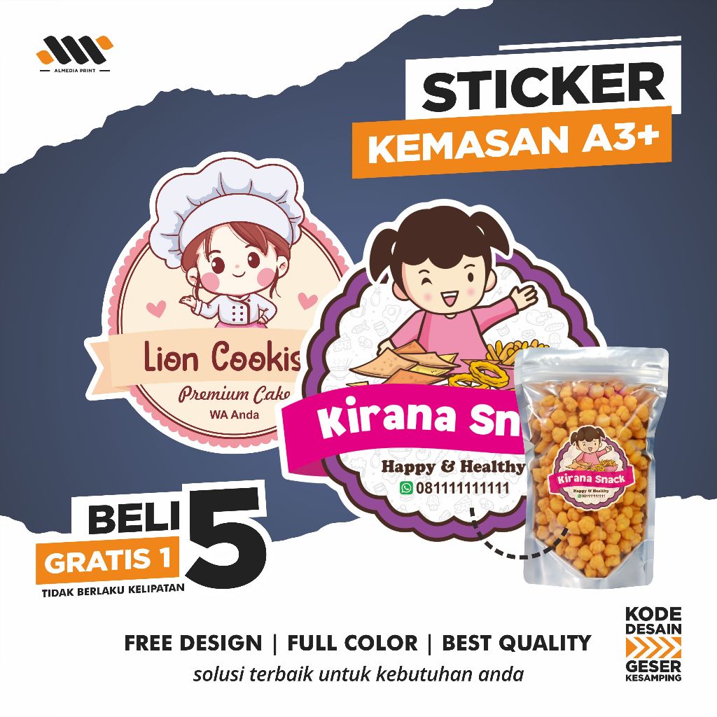 

Cetak Stiker Kemasan Cromo Perlembar A3+ (GRATIS DESAIN) 2