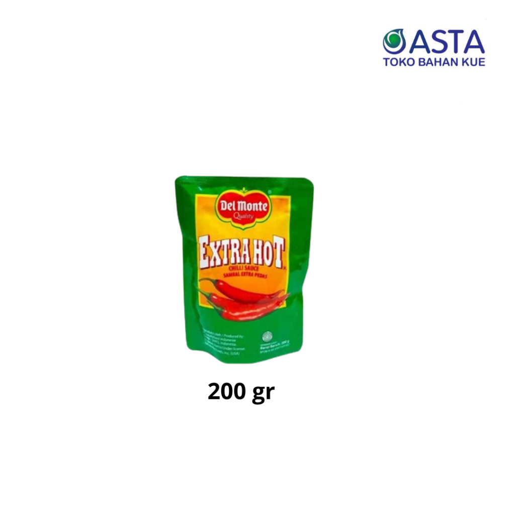 

Del Monte Saus Extra Hot Chilli Pouch | Saus Del Monte Extra Hot 200 Gr | Saus Extra Pedas 200 Gr