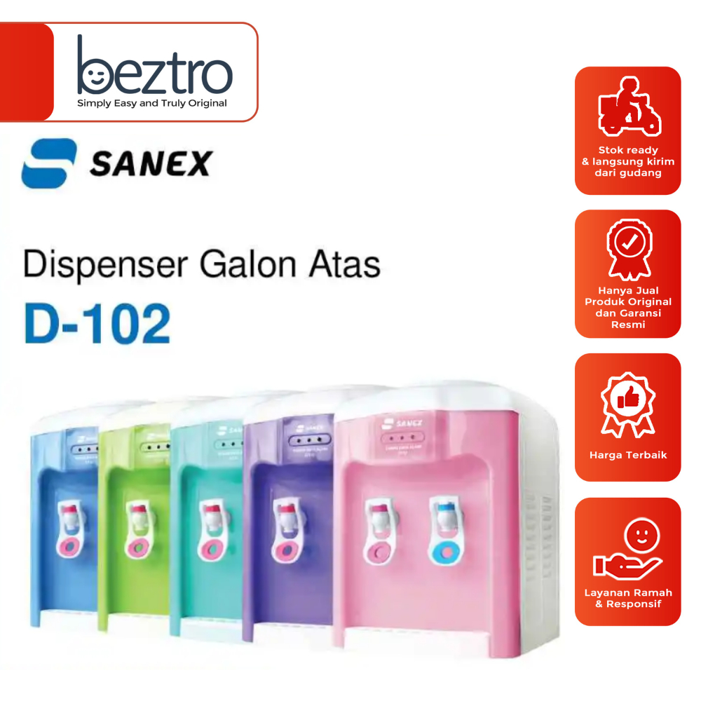 Sanex Water Dispenser D-102 D102 - Dispenser Meja Hot & Fresh 400W Model Terbaru Pemanas Air