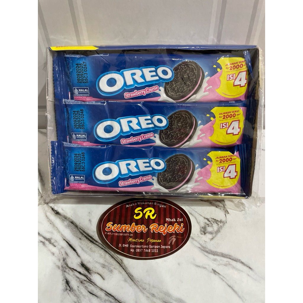 

OREO STRAWBERRY CREAM ISI 12 bungkus