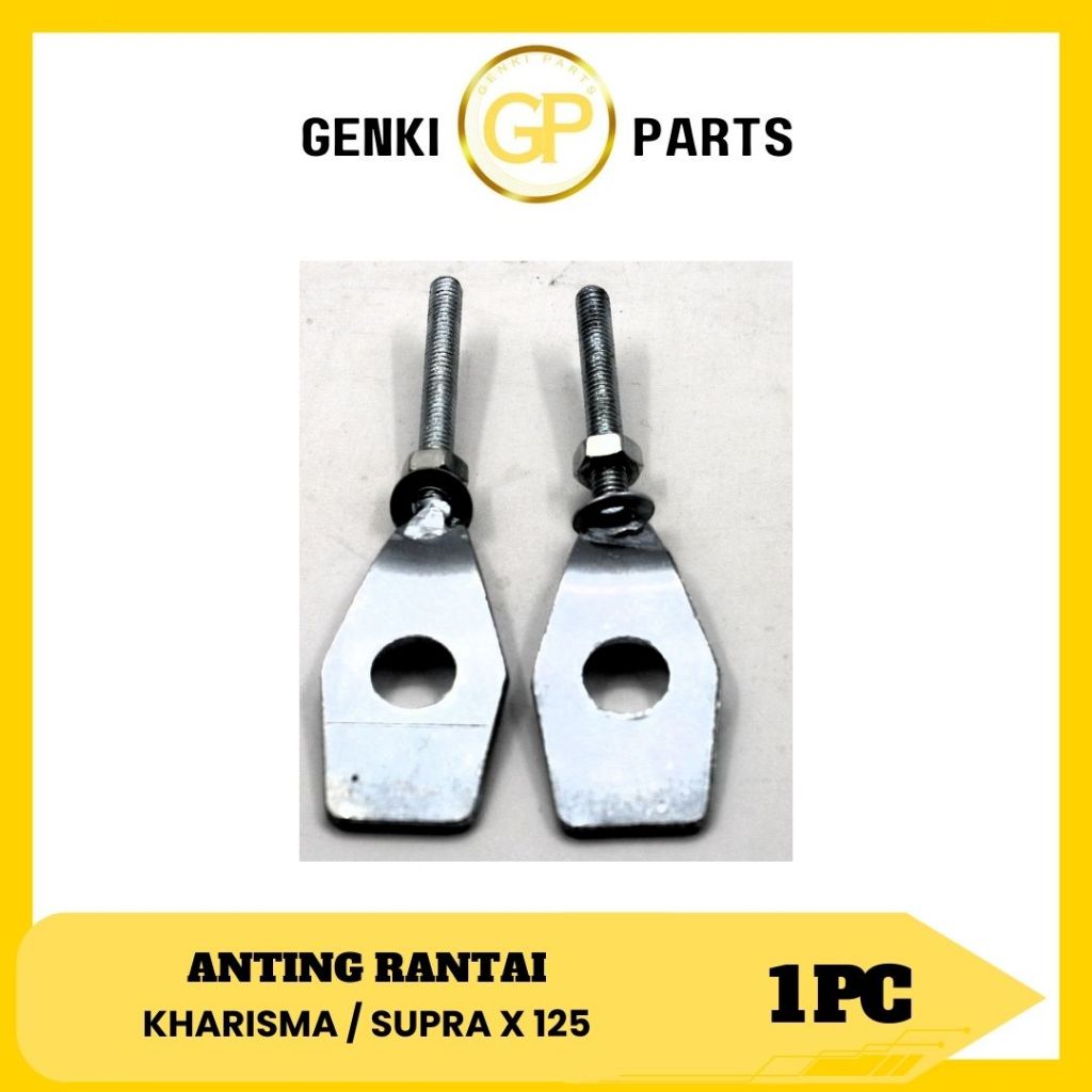 GENKI-PARTS/ANTING-RANTAI/SETELAN/STELAN/CHAIN-ADJUSTER/MOTOR/HONDA/KHARISMA/SUPRA-X-125/1-SET