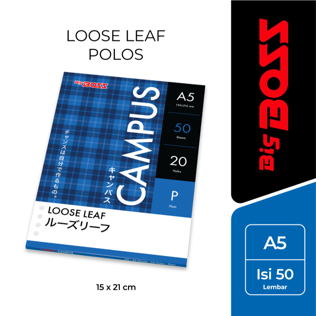 

Loose Leaf Polos Big Boss A5 - 50 Lembar
