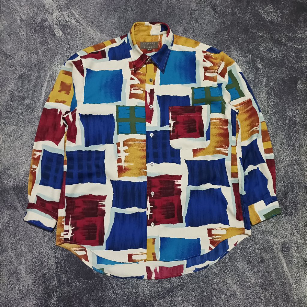 Kemeja silk Vintage Demain Clair