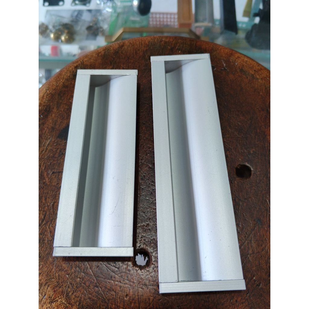 Handle Tanam Aluminium Tarikan Pintu Lemari Laci 96mm / 128mm