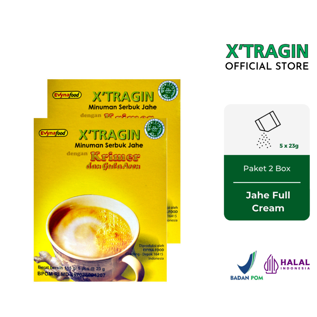 

X'Tragin Jahe Full Cream + Gula Aren Paket 2 Box