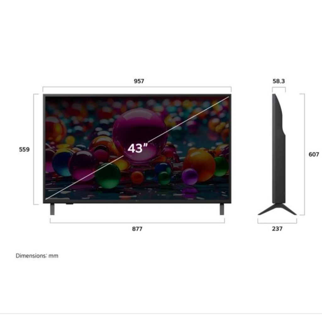 ID LG 43UA7550 SMART TV LG 43 INCH 4K UHD 43UA7550PSA 43UA75 UA7550 TV 43