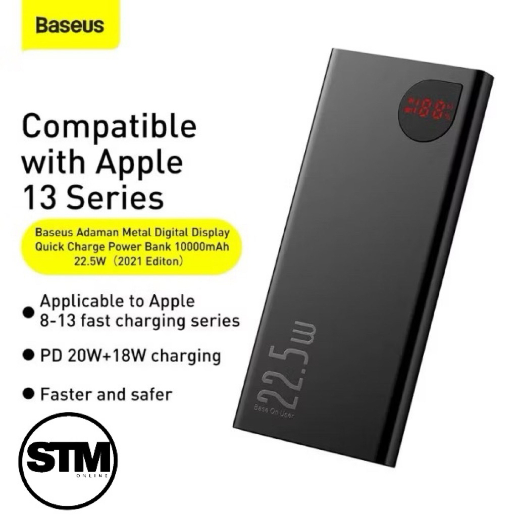 Baseus Adaman Powerbank 10000mAh 22.5W Metal Body Digital Display QC