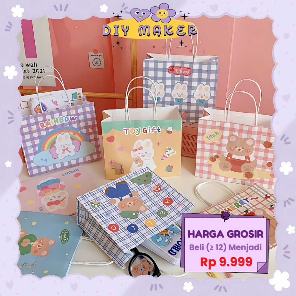 

DM Paperbag Tas Hadiah Tas Belanja Tas Unik Kekinian Tote Bag Plastik Kado Hadiah Edisi Dodogirl