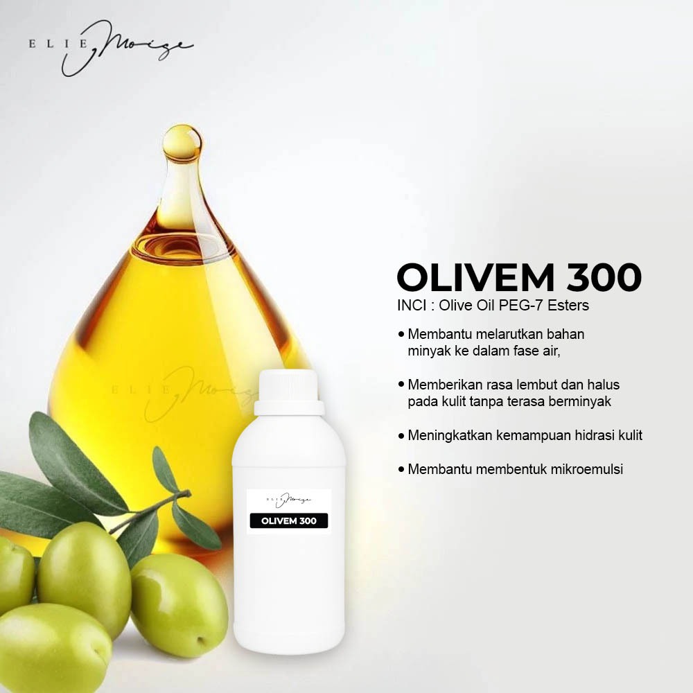 Olivem 300 Olive Oil PEG-7 Esters - emulsifier untuk menyatukan minyak ke dalam fase air 250gr 500gr