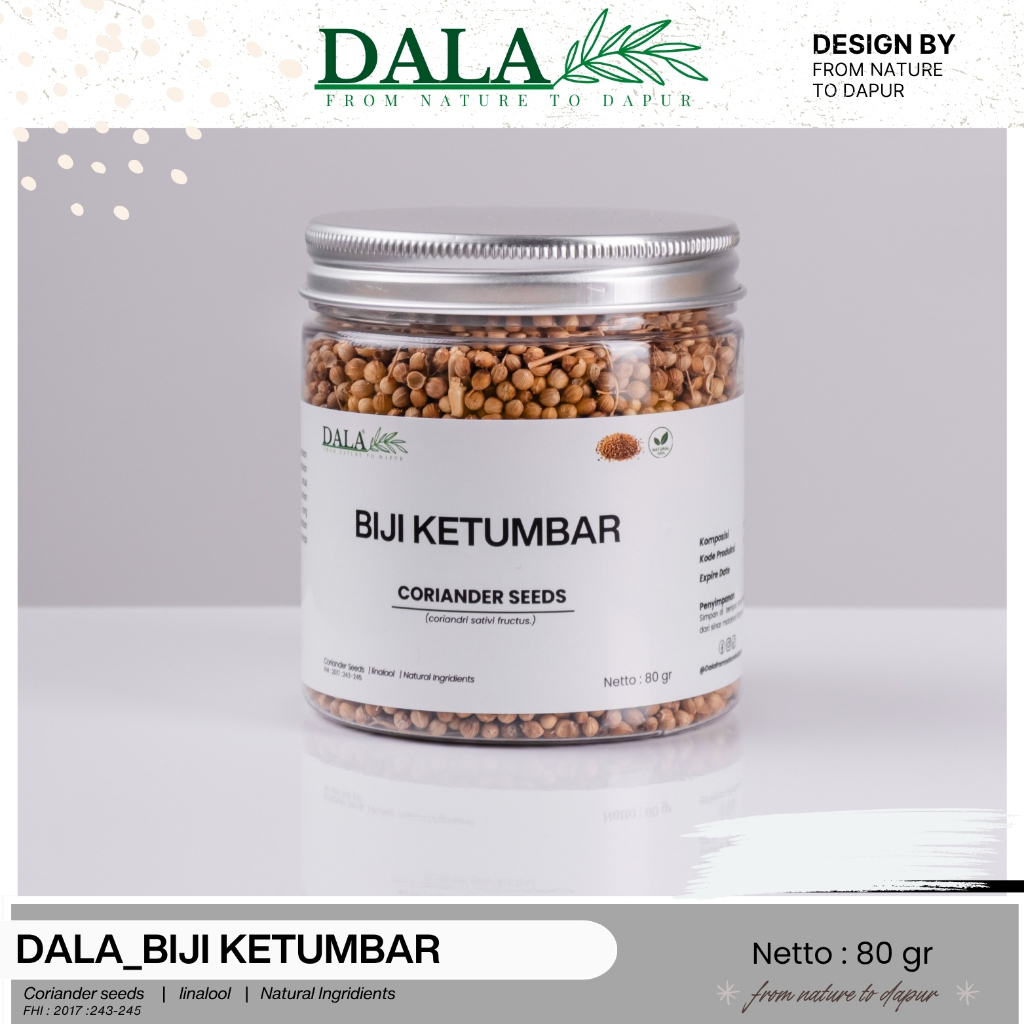 

DALA_Biji Ketumbar / Coriander Seeds (45 gr / 80 gr)