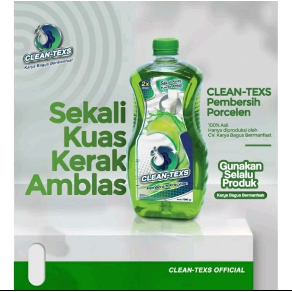 Clean-Texs Pembersih Porselen | Cleantexs Pembersih Kerak Kamar Mandi | Ampuh