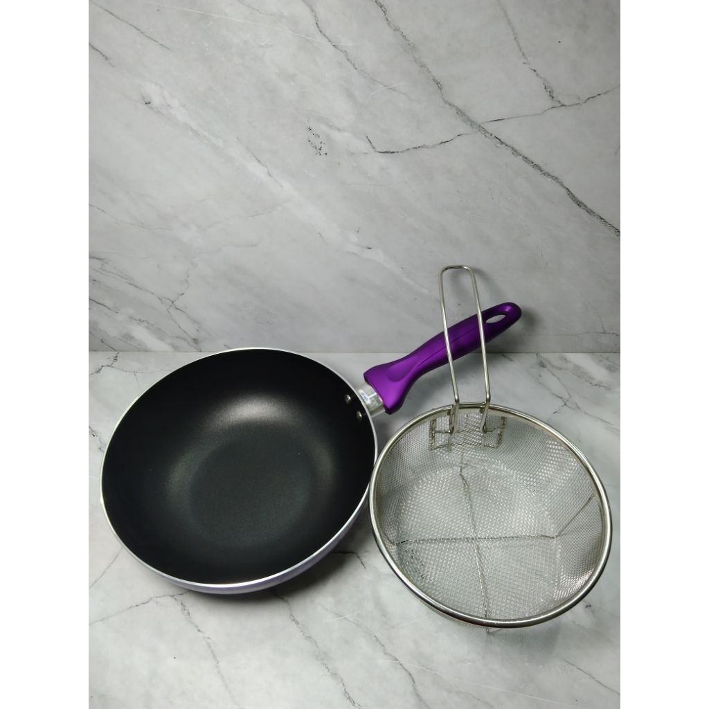 PANCI SUPRA 24 CM + FREE SARINGAN STAINLESS SUPRA / TEFLON SUPRA 24 CM - SUPRA