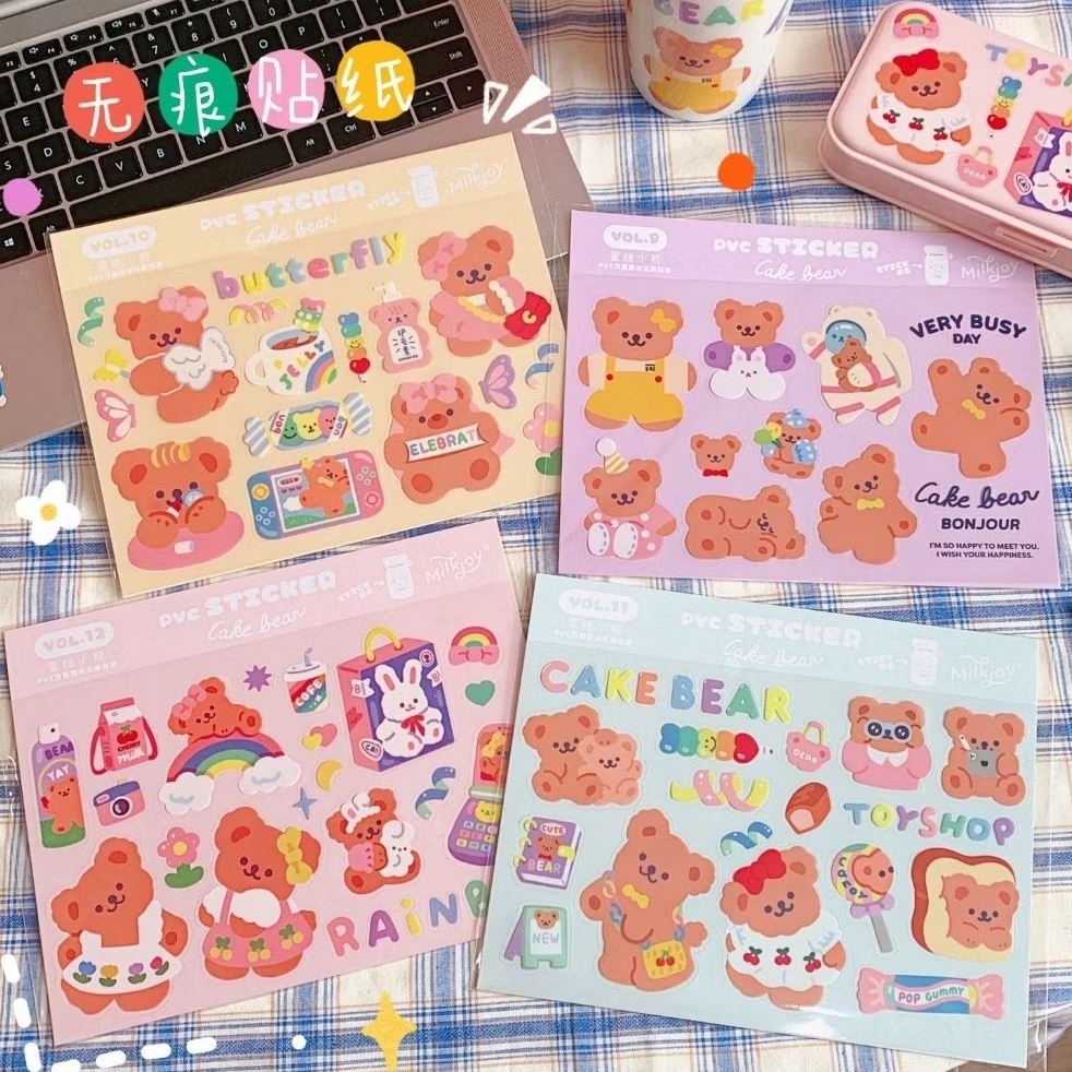 

Big Sticker Cute Choco Bear Beruang Lucu Imut - Dekorasi Laptop Scrapbook Journal Planner Waterproof
