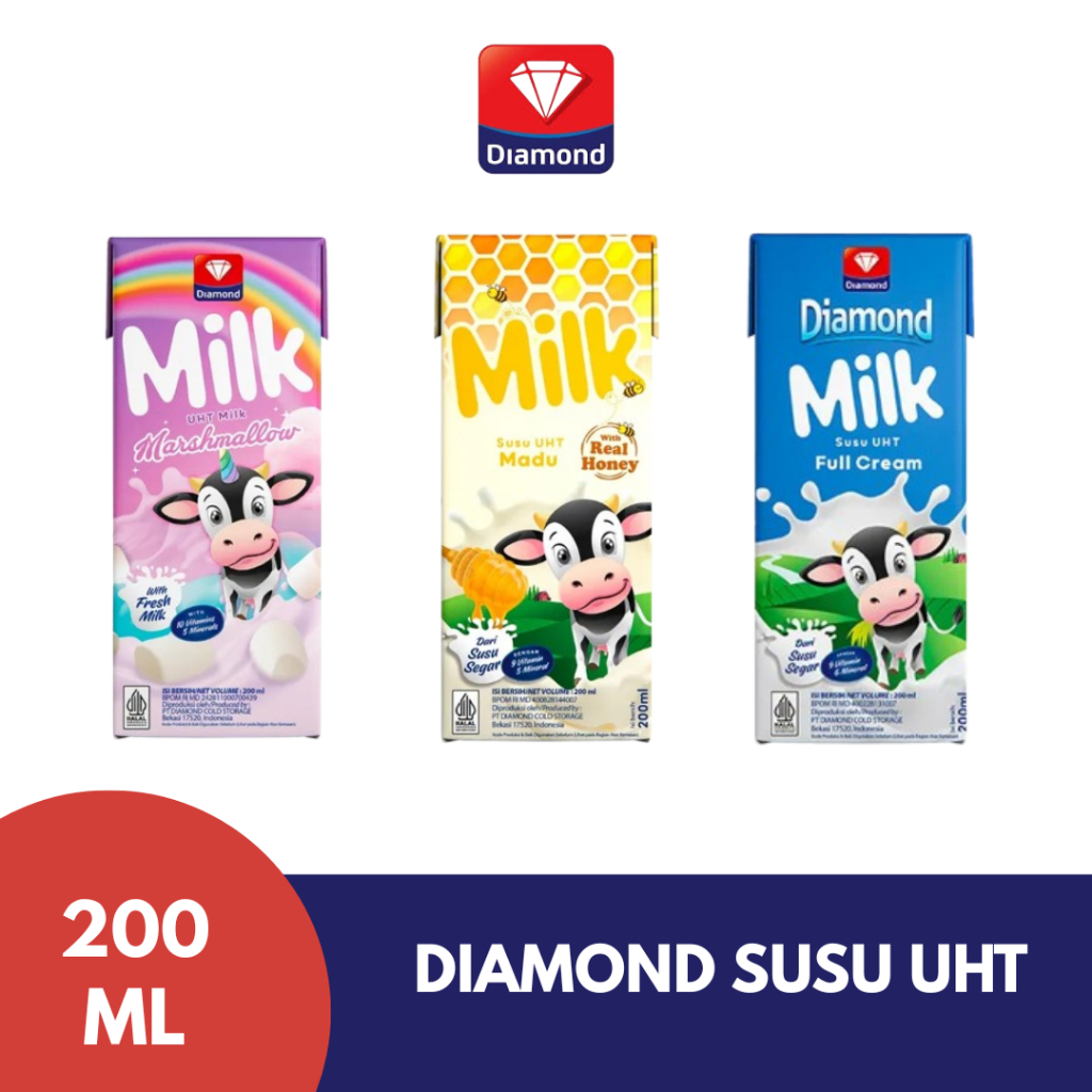 

SUSU UHT DIAMOND 200ML FULL CREAM MARSHMALLOW HONEY