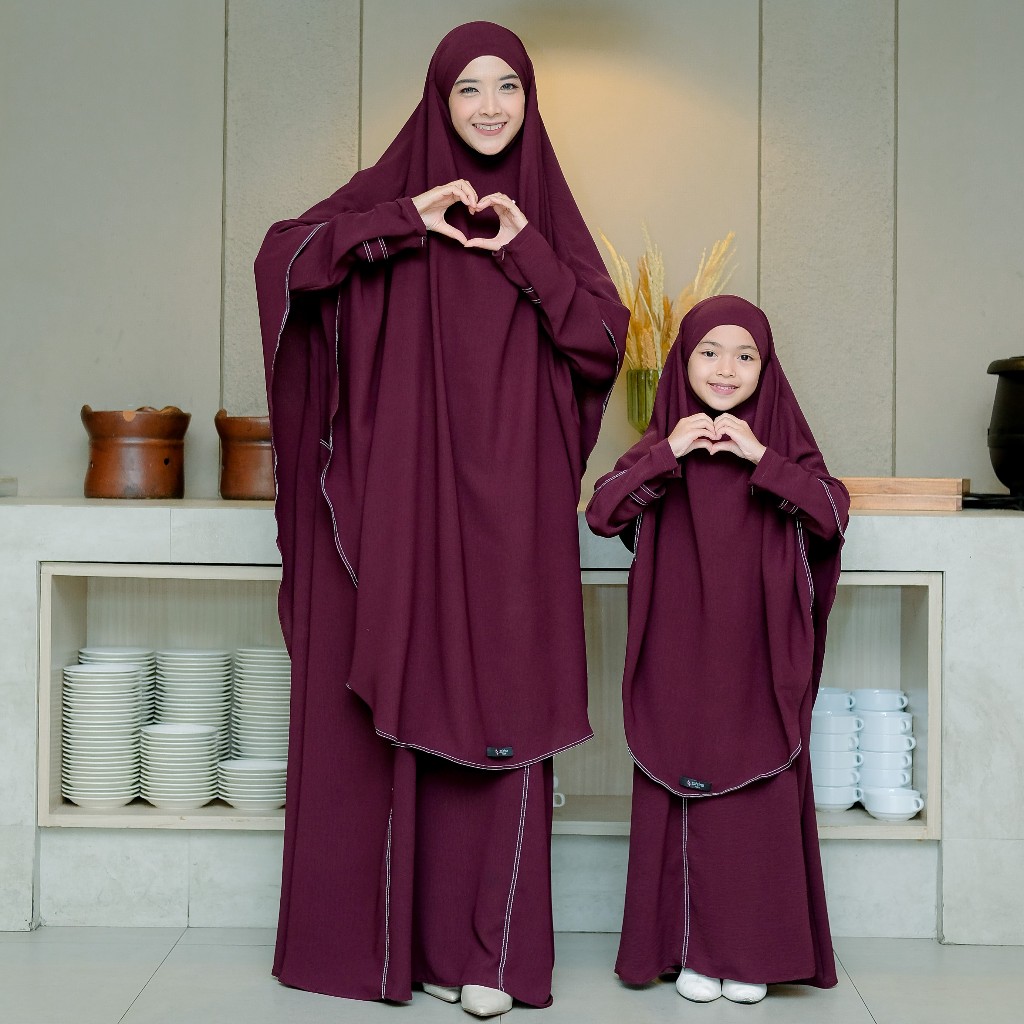 Salvina Kids - Gamis Coupel Ibu Dan Anak  Yura Set