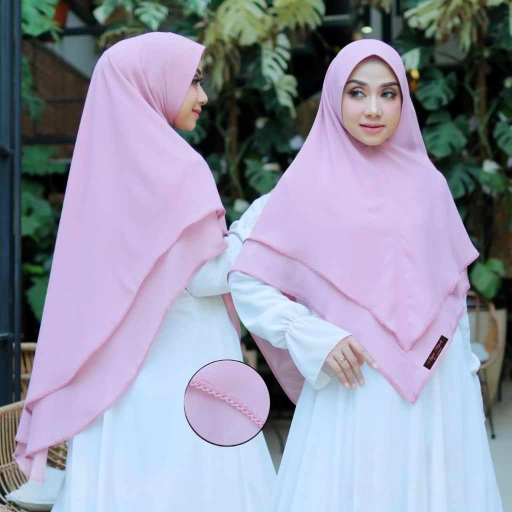 KHIMAR PICOT/RENDA SYAR'I CERUTY/2 LAYER PED ANTEM